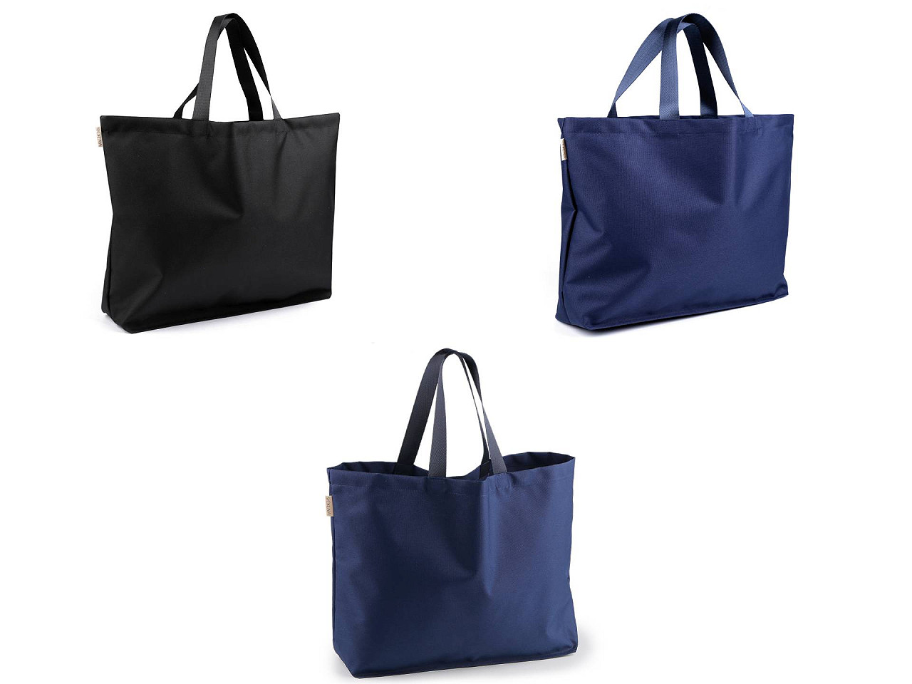 Pevná nákupní taška, střední, 1 (6 cm) černá