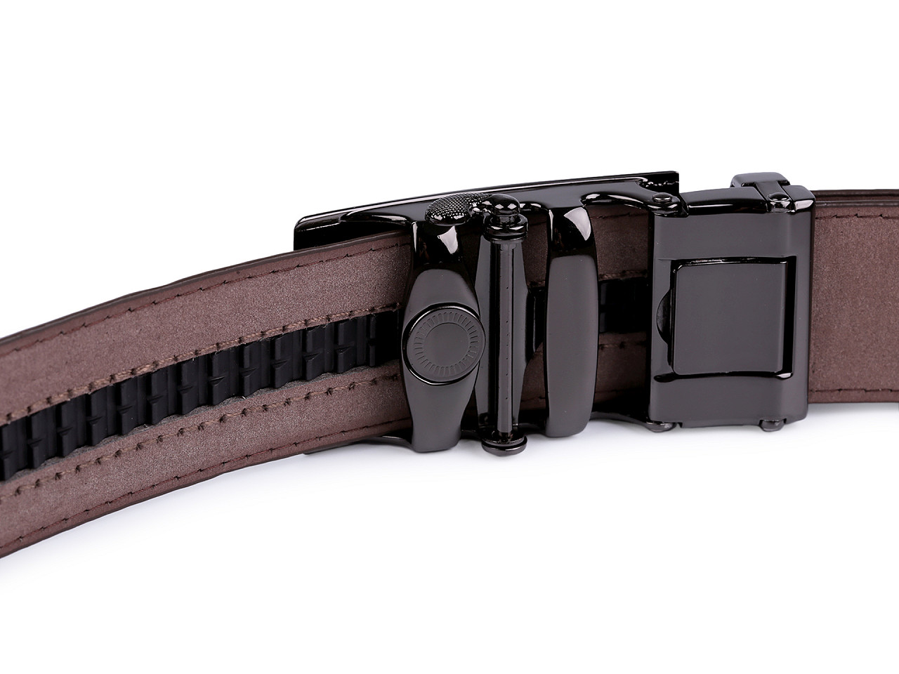 Mens belt width 3.5 cm, black, 1 pc