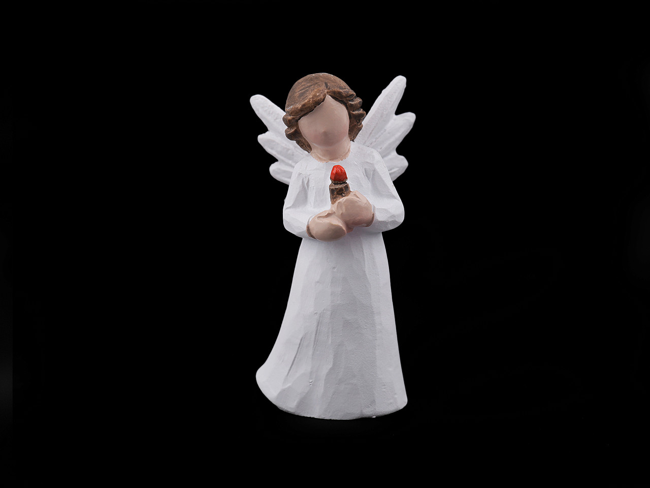 Dekorace anděl malý, malé, 6 bílá