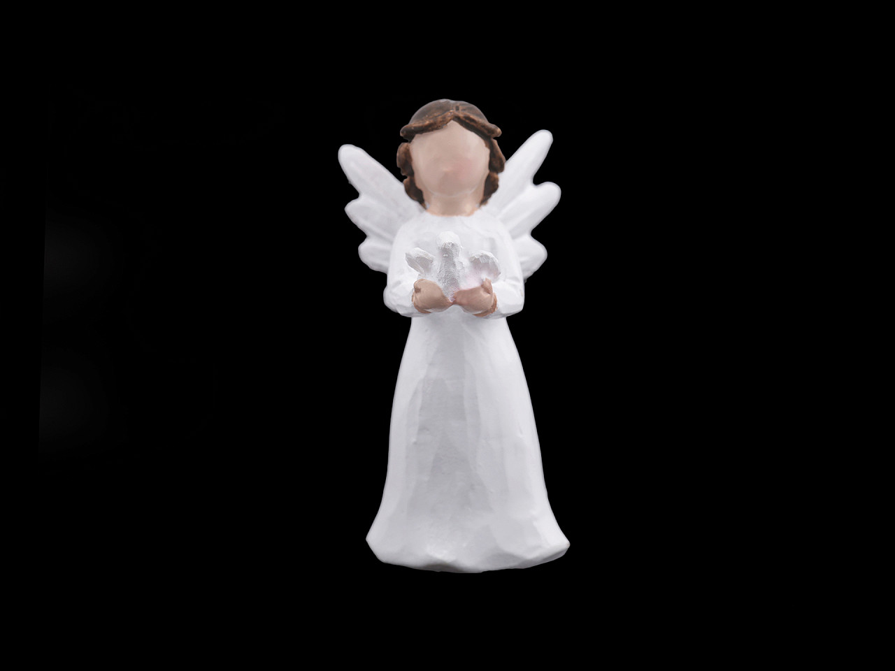 Dekorace anděl malý, malé, 6 bílá