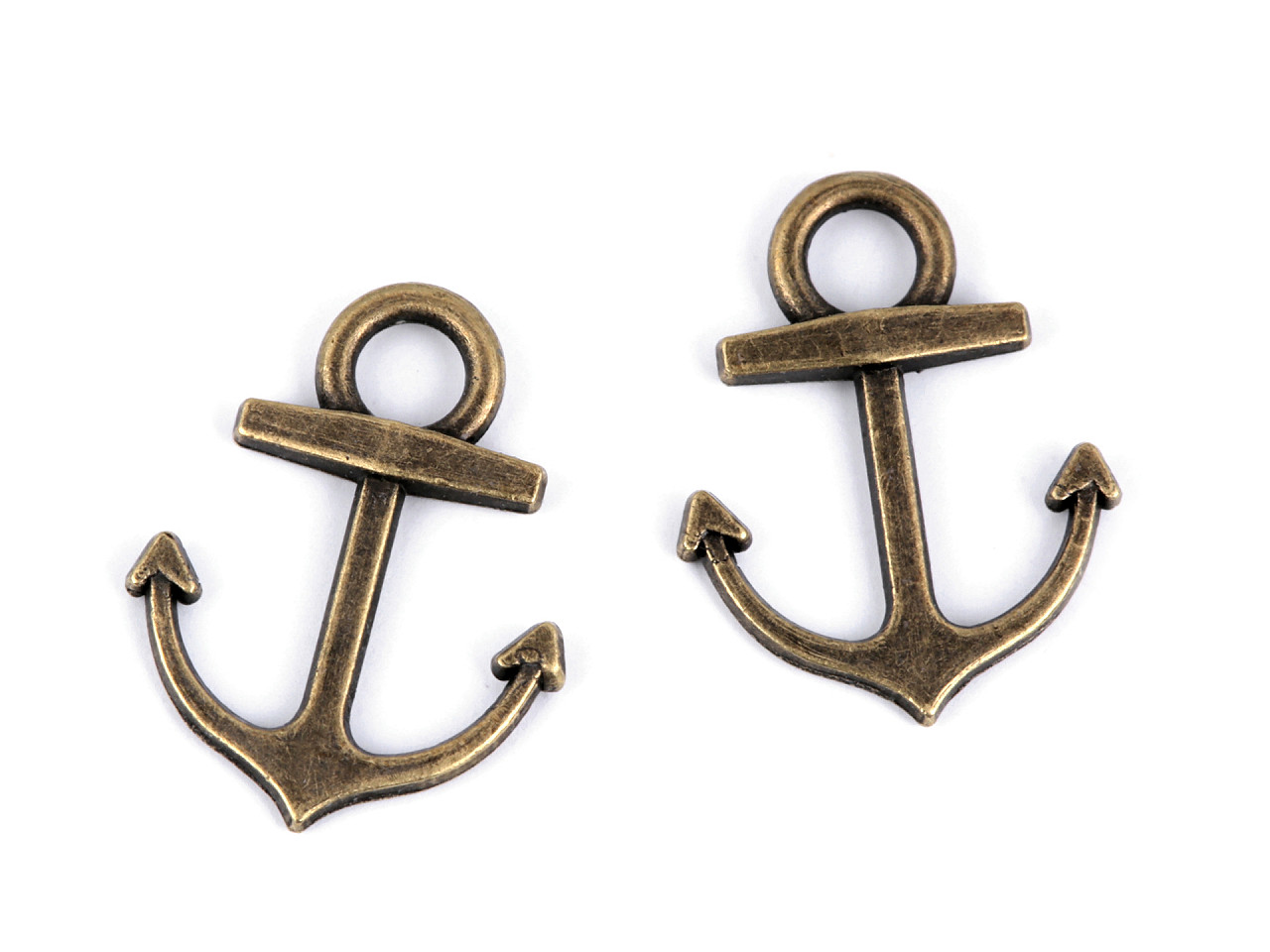 Přívěsek kotva, střední, 1 (14x18 mm) platina