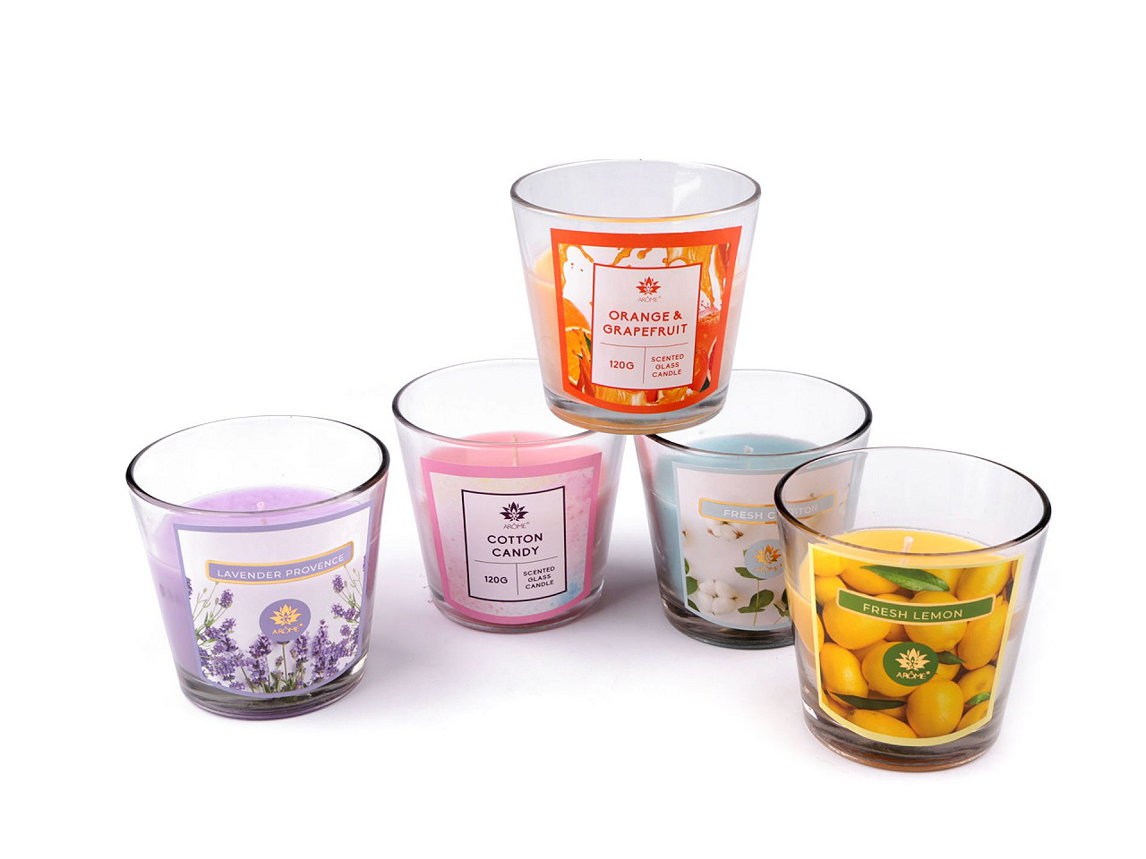 Vonná svíčka ve skle 120 g, velké, 29 (Christmas Orange) oranžová