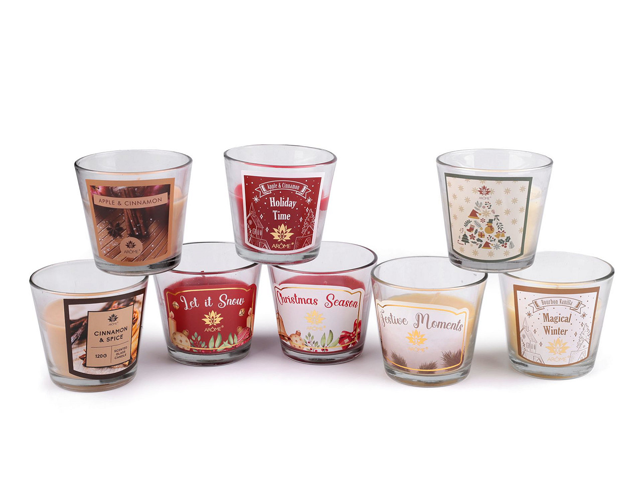 Vonná svíčka ve skle 120 g, velké, 29 (Christmas Orange) oranžová