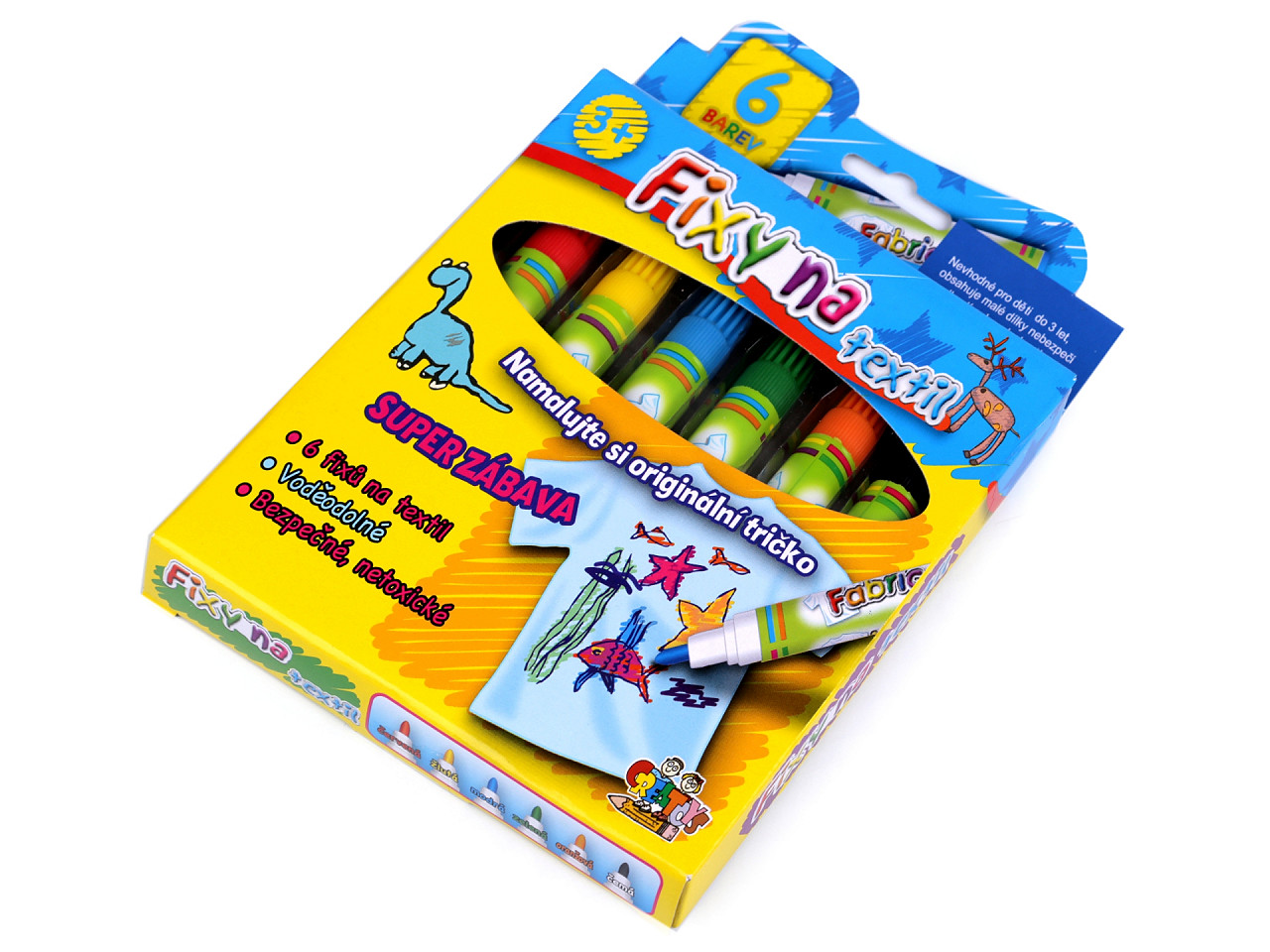 Fixy na textil súprava 6 ks
