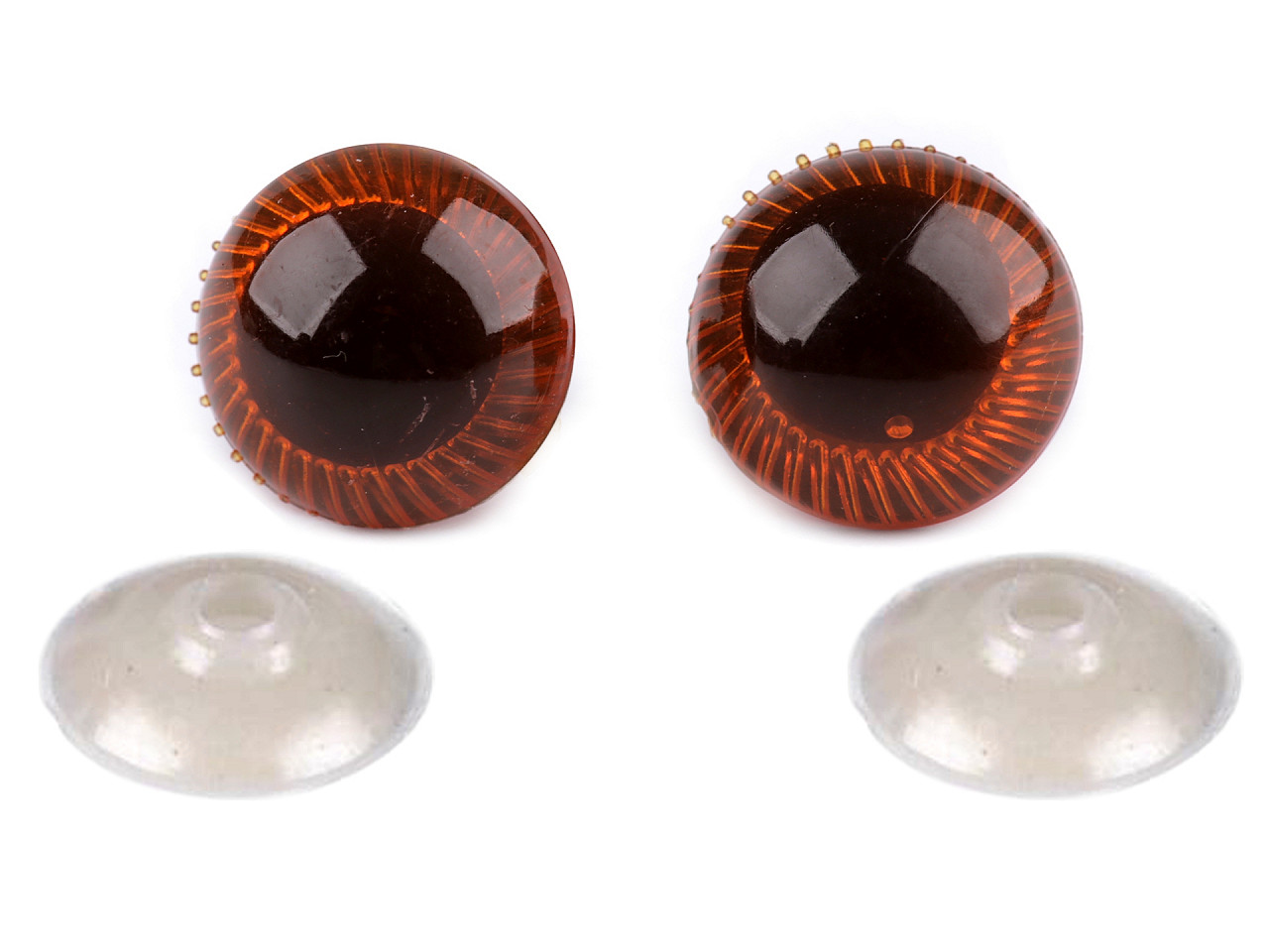 Oči s pojistkou Ø18 mm, velké, 3 zelená