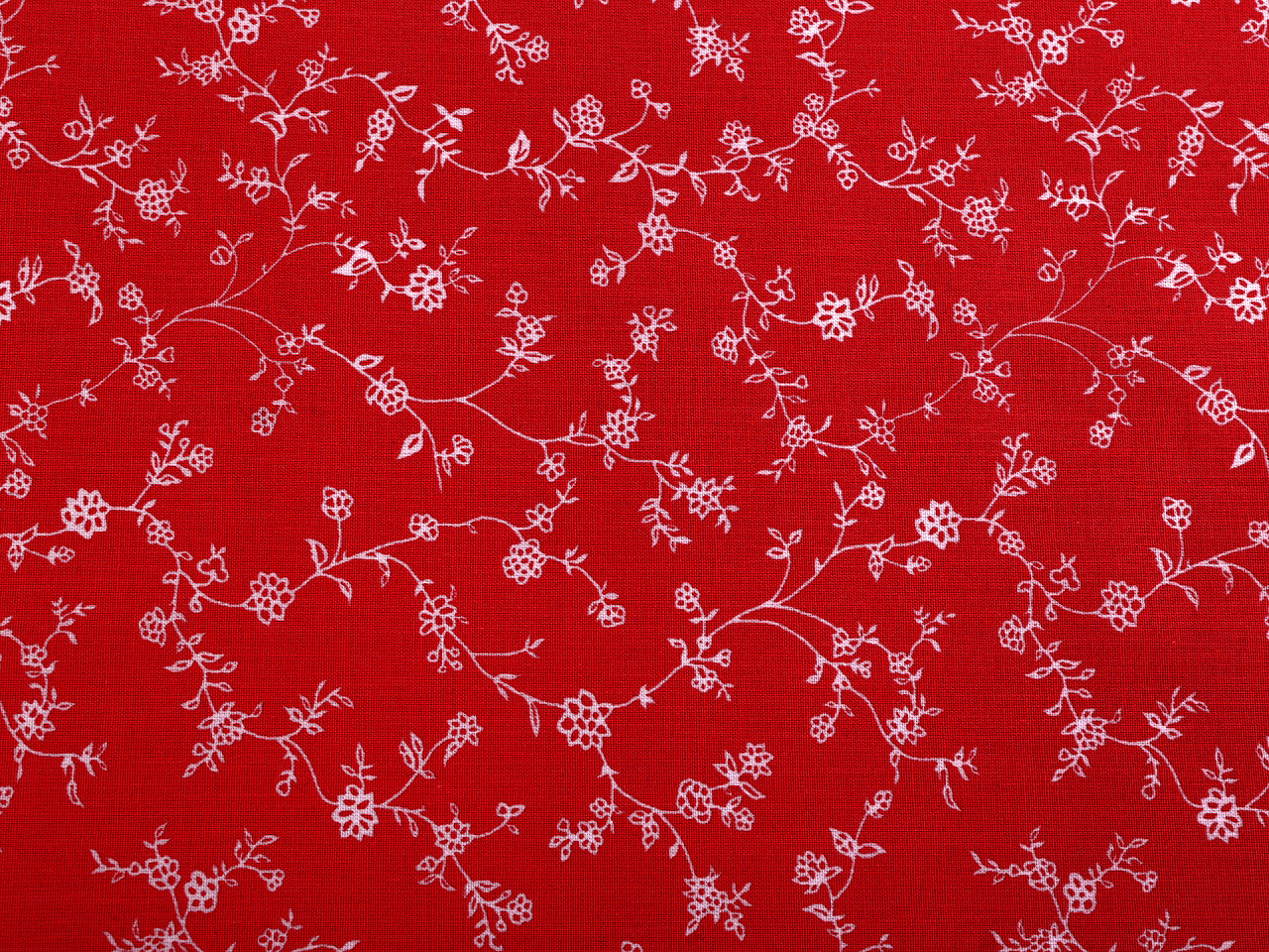 Bavlněná látka květy, střední, 5 černá