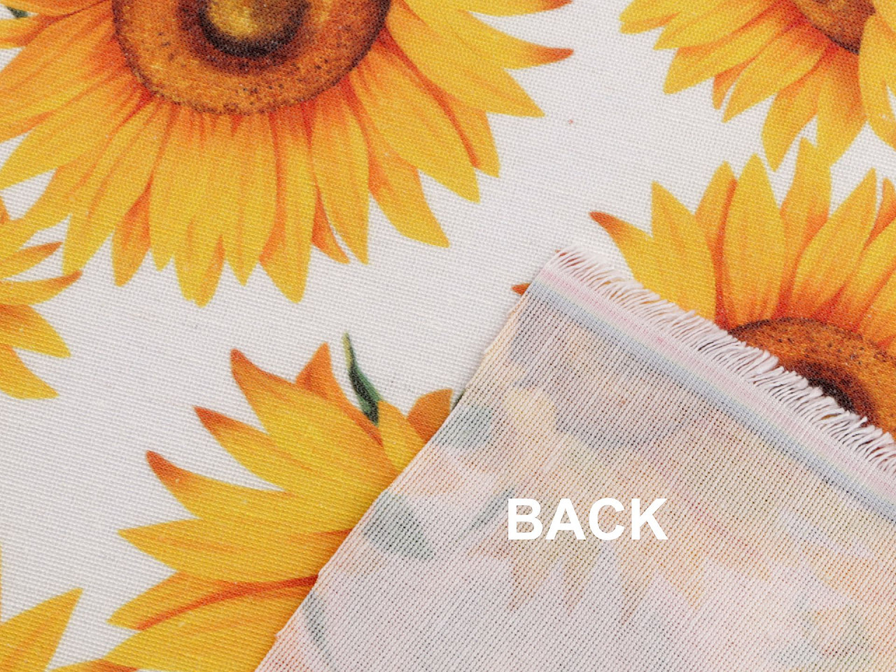 Dekorační látka Loneta slunečnice, střední, 2 režná světlá