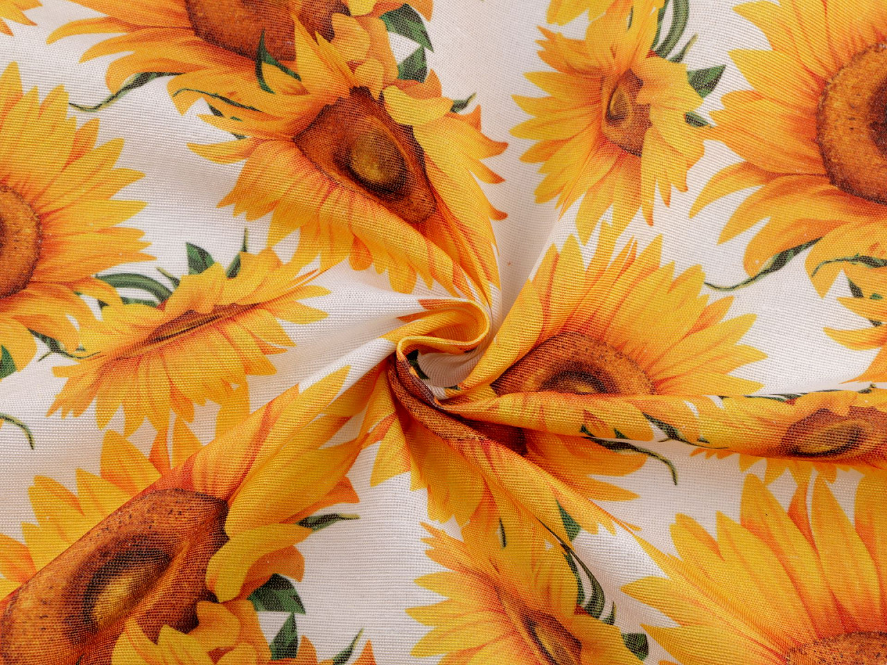 Dekorační látka Loneta slunečnice, střední, 2 režná světlá