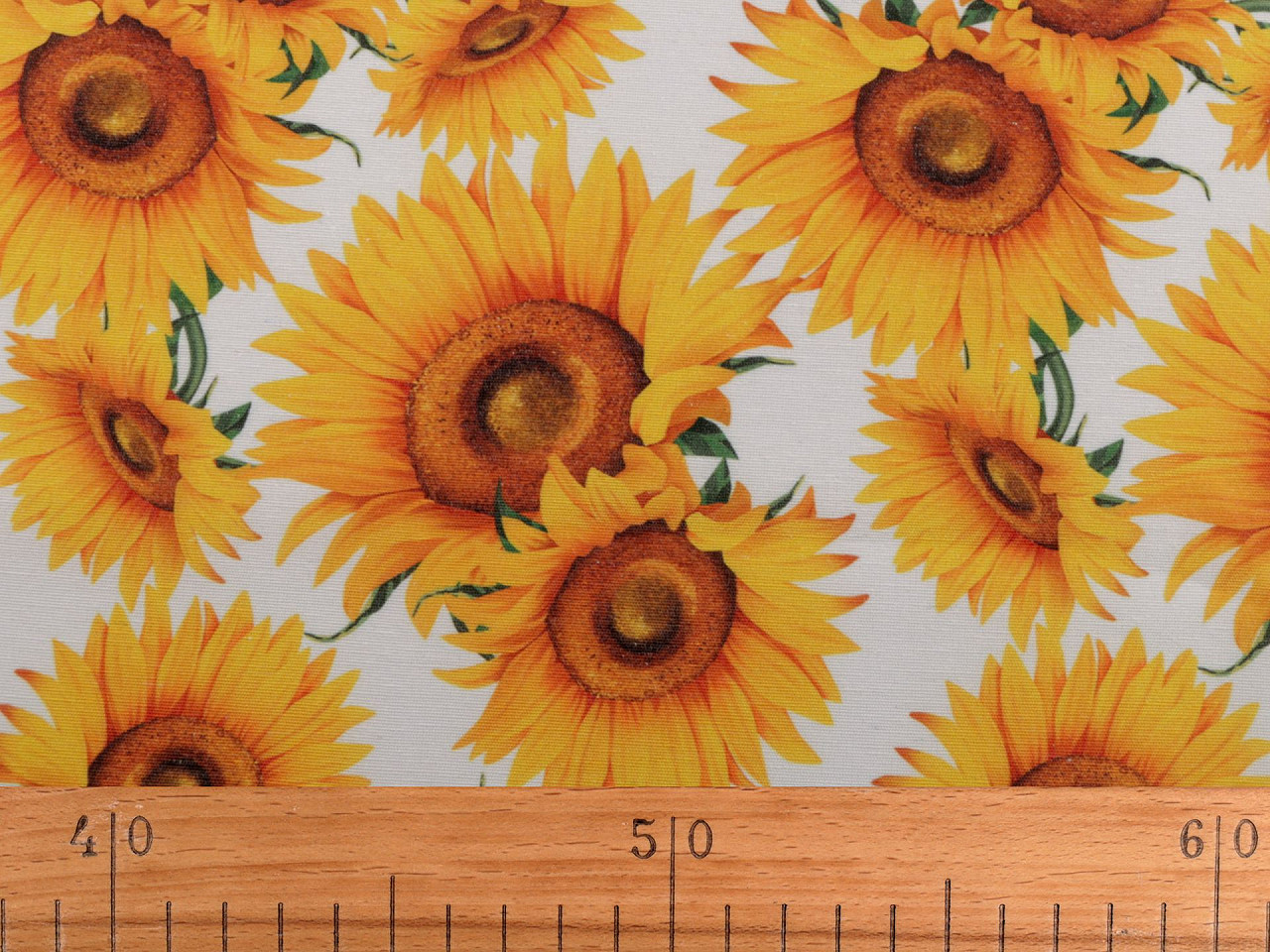 Dekorační látka Loneta slunečnice, střední, 2 režná světlá