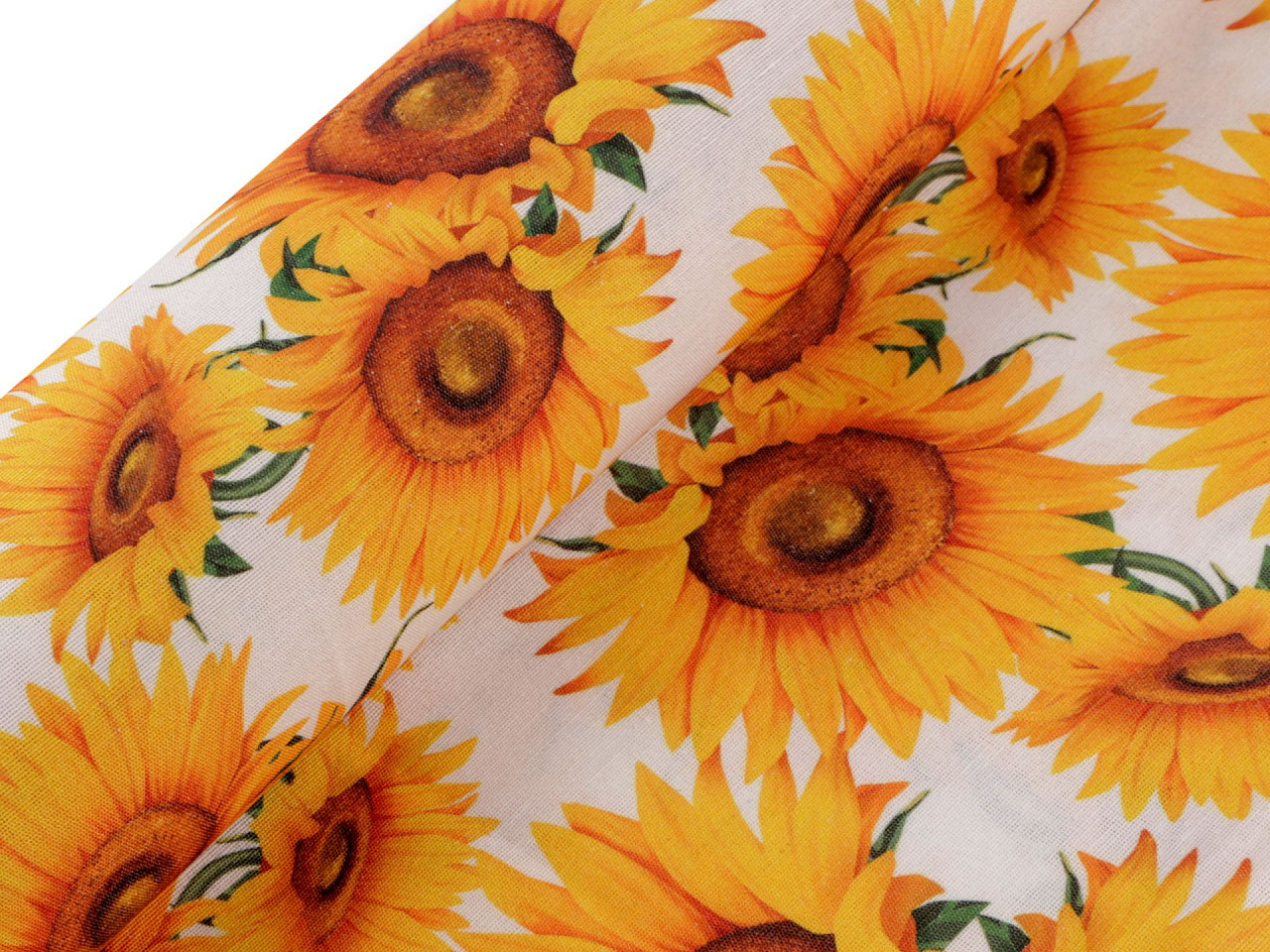 Dekorační látka Loneta slunečnice, střední, 2 režná světlá