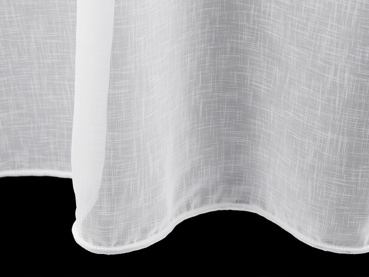 Záclona / voál strukturovaný s olůvkem šíře 276 cm, střední, Off White