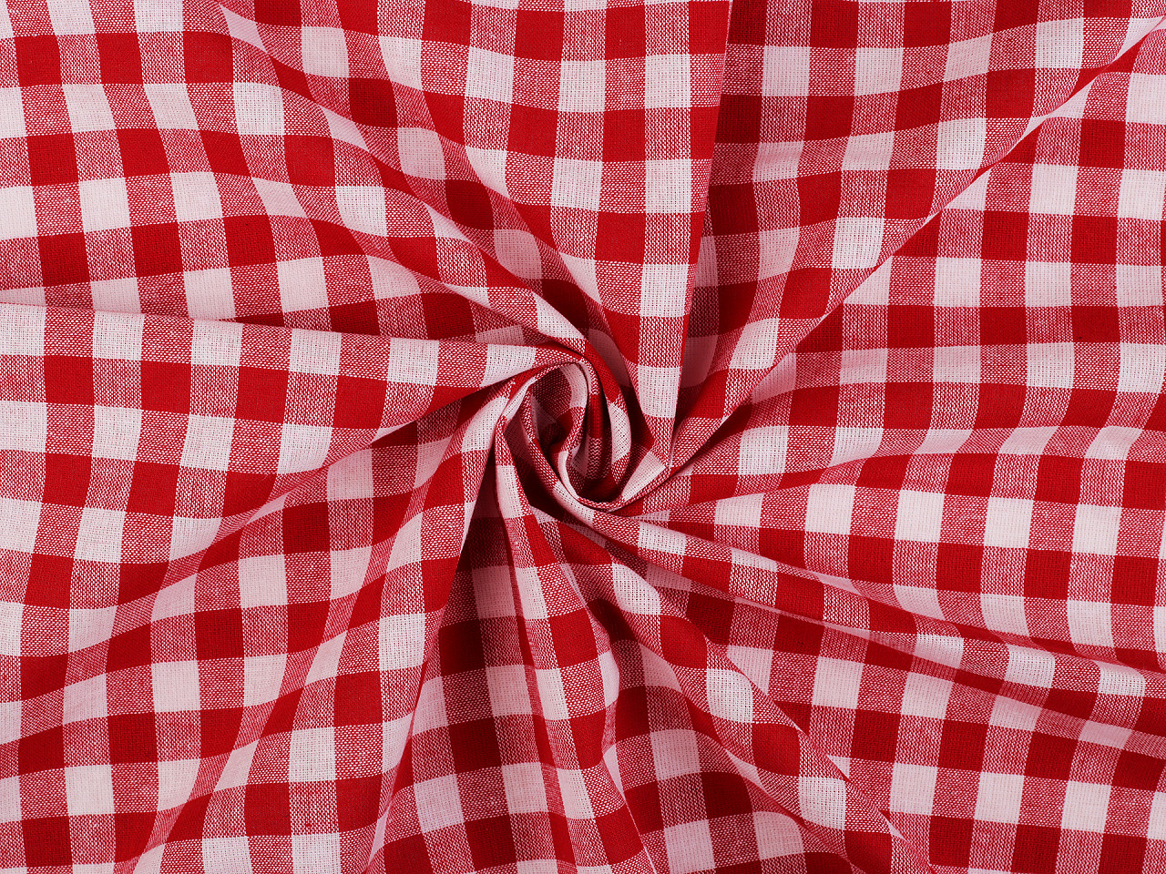 Bavlnená látka / plátno Kanafas väčšia kocka / káro