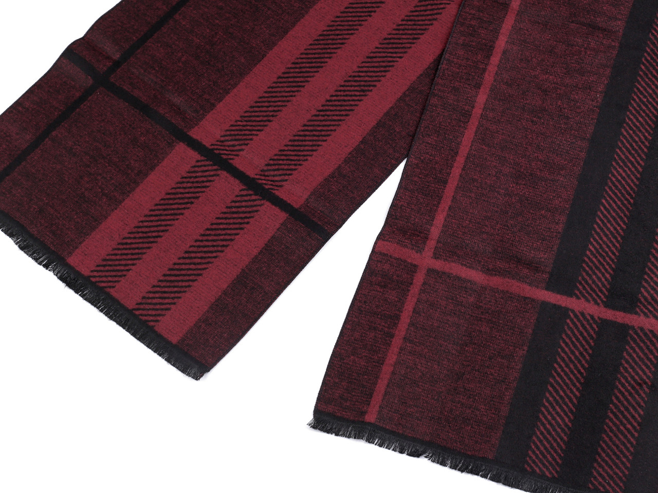 Men's scarf 30x180 cm, burgundy, 1 pc