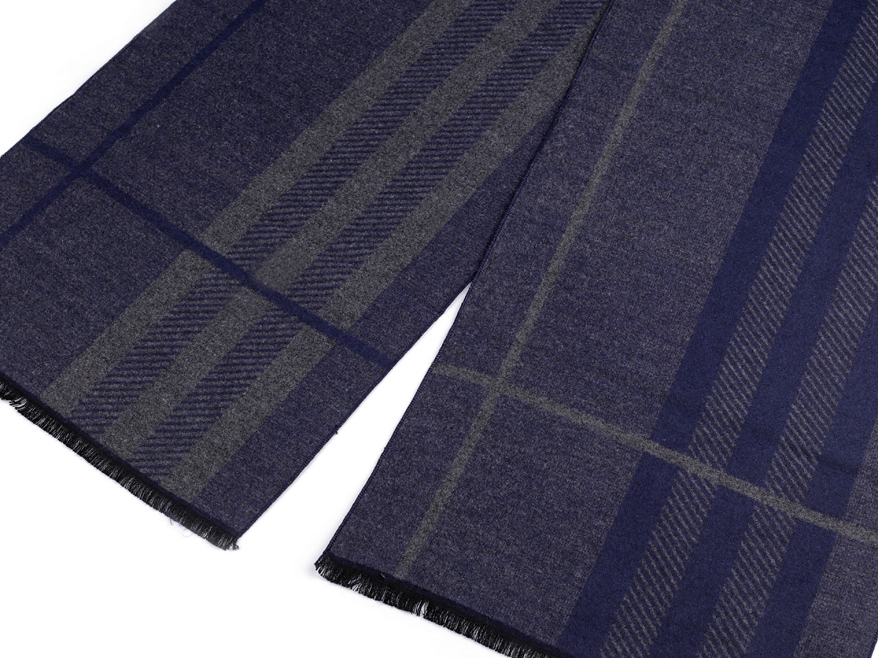 Men's scarf 30x180 cm, dark blue, 1 pc