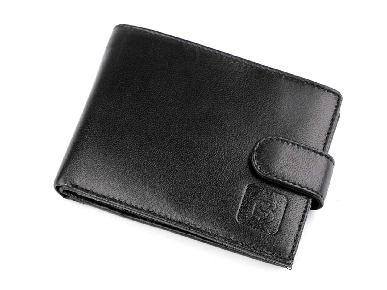 Herren-Geldbörse aus Leder, schwarz, 1 Stück