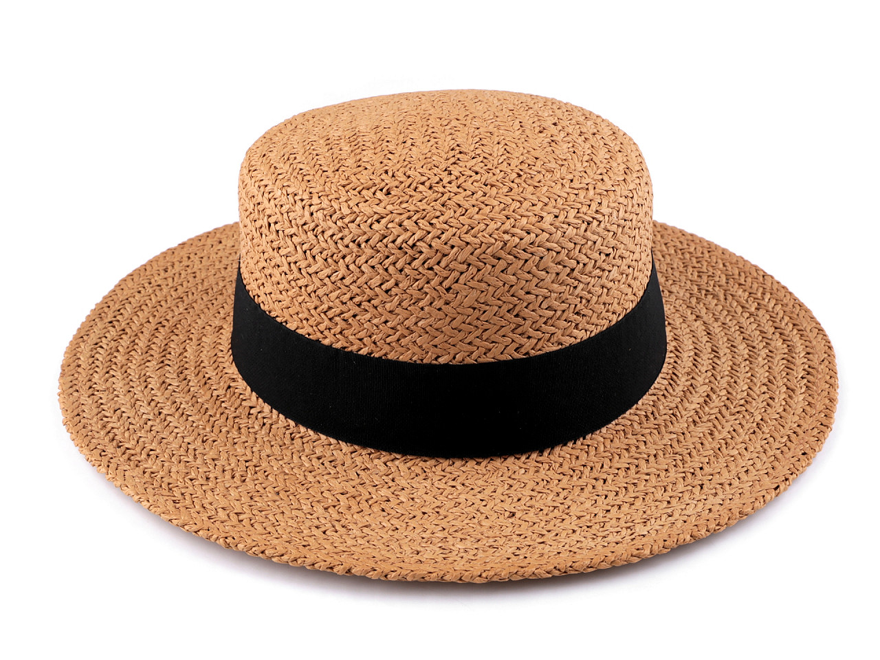 Pălărie de vară pentru femei / pălărie de paie, maro natural, 1 buc