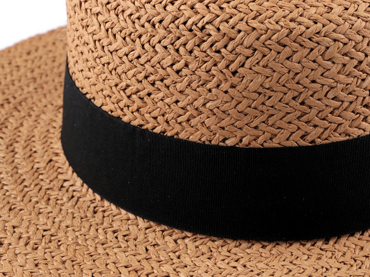 Womens summer hat / straw hat, natural light, 1 pc