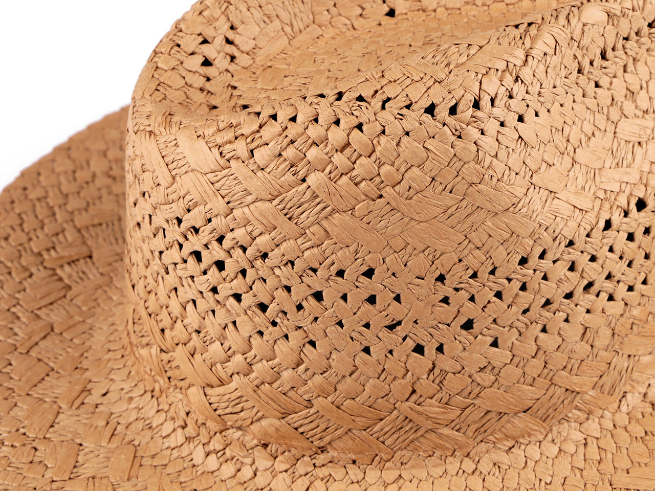 Summer hat / straw hat unisex, brown natural, 1 pc