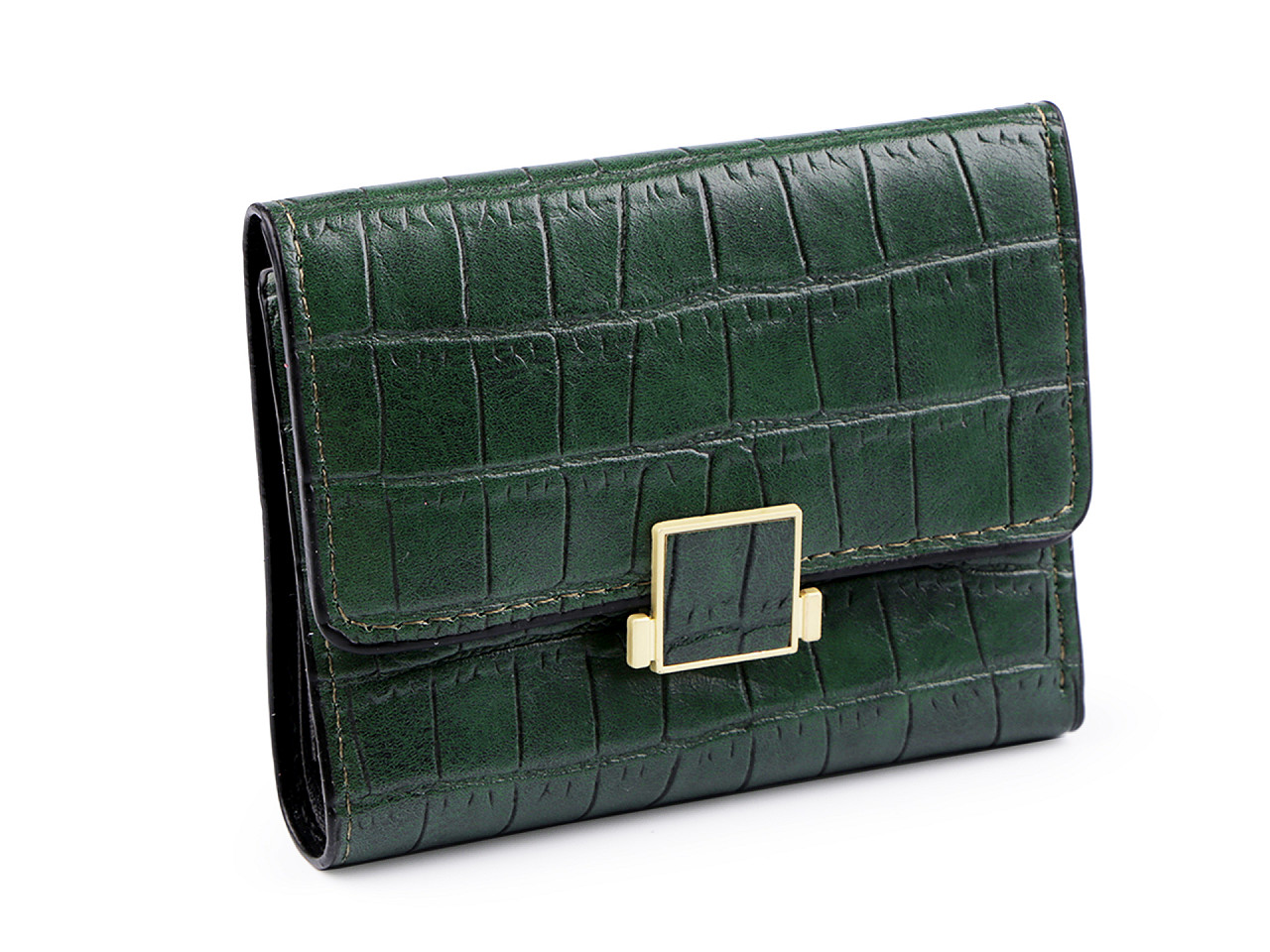 Damen-Portemonnaie / Brieftasche 9x11 cm, dunkelgrün, 1 Stück