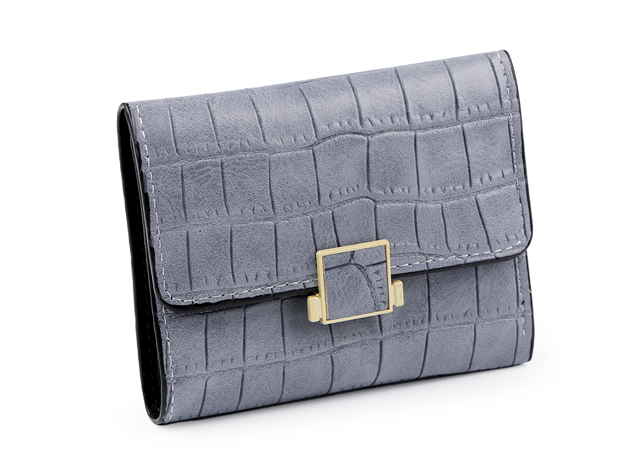 Damen-Portemonnaie / Brieftasche 9x11 cm, blau taubenblau, 1 Stk.