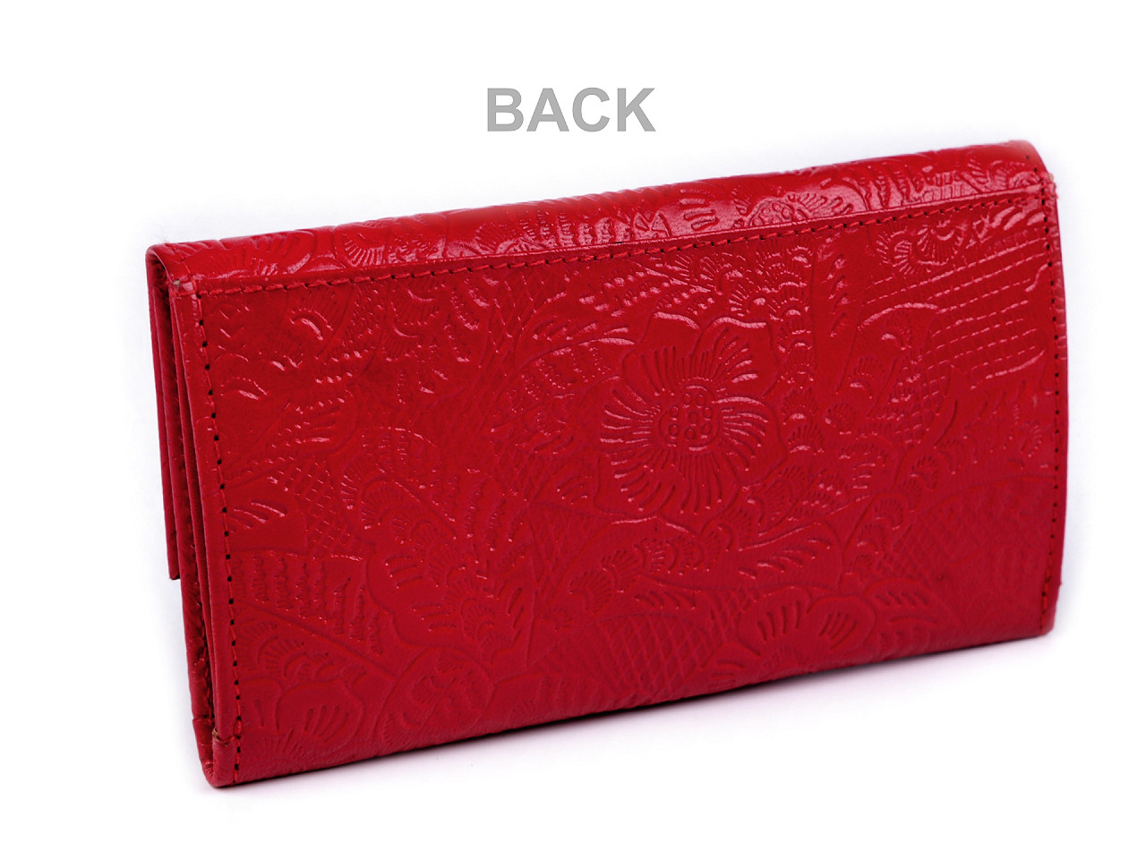 Damen-Geldbörse aus Leder 9x17,5 cm, rot, 1 Stück