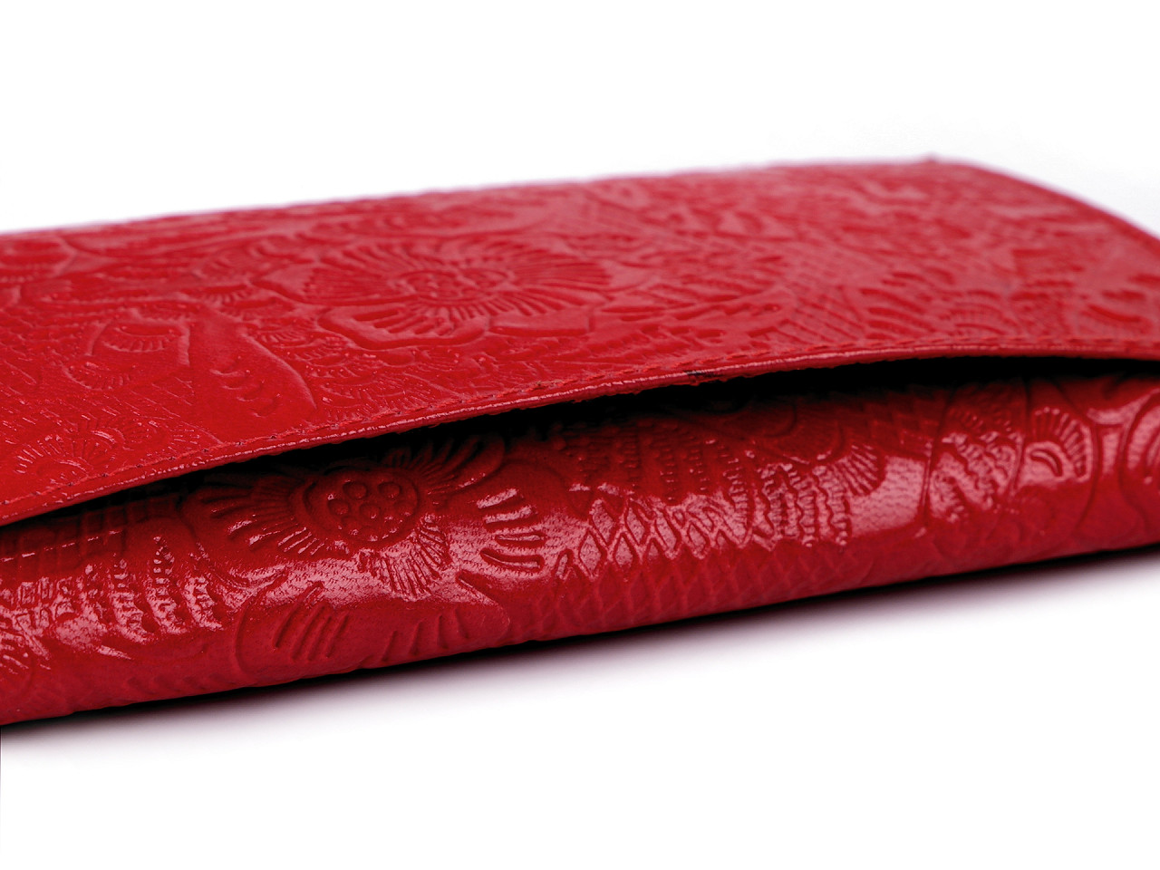 Damen-Geldbörse aus Leder 9x17,5 cm, rot, 1 Stück
