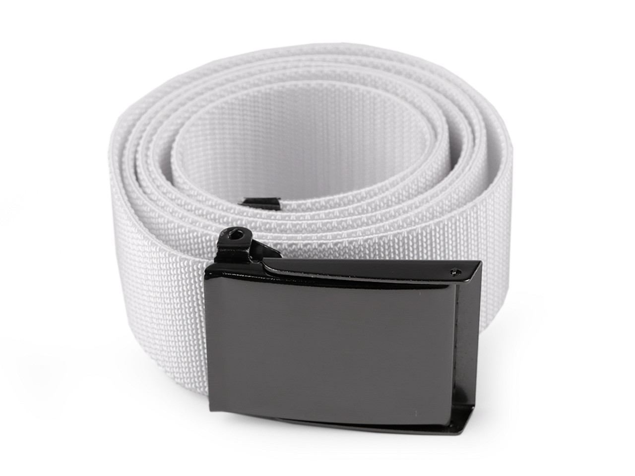 Elastic belt 3.8 cm wide unisex, white, 1 pc