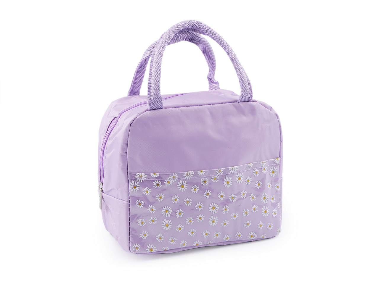 Faltbare Thermo-Lunchbox mit Tasche 19x22 cm, lila, 1 Stk.