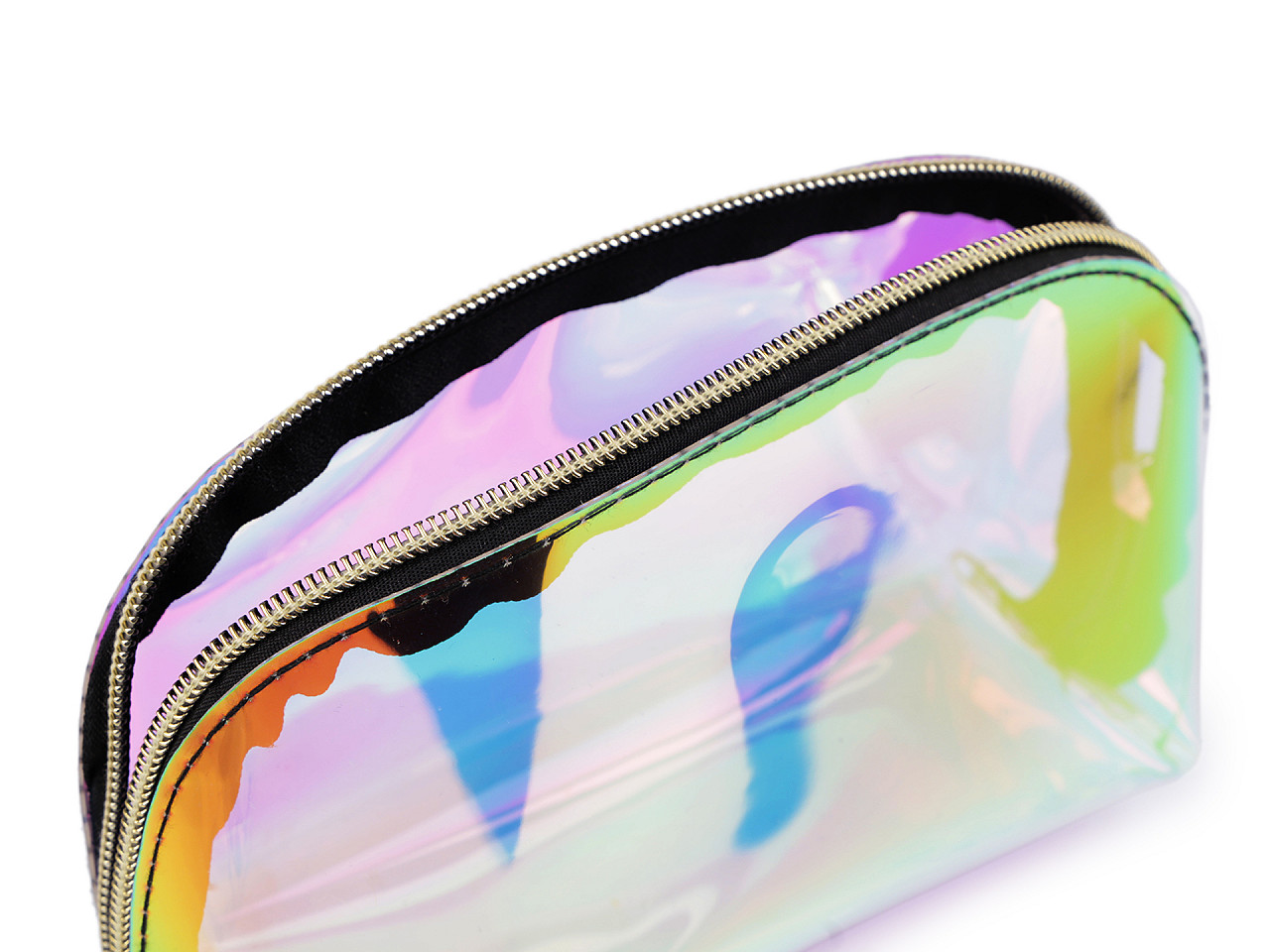 Case / cosmetic bag holographic, 16 x 11 x 6,5 cm, transparent, 1 pc