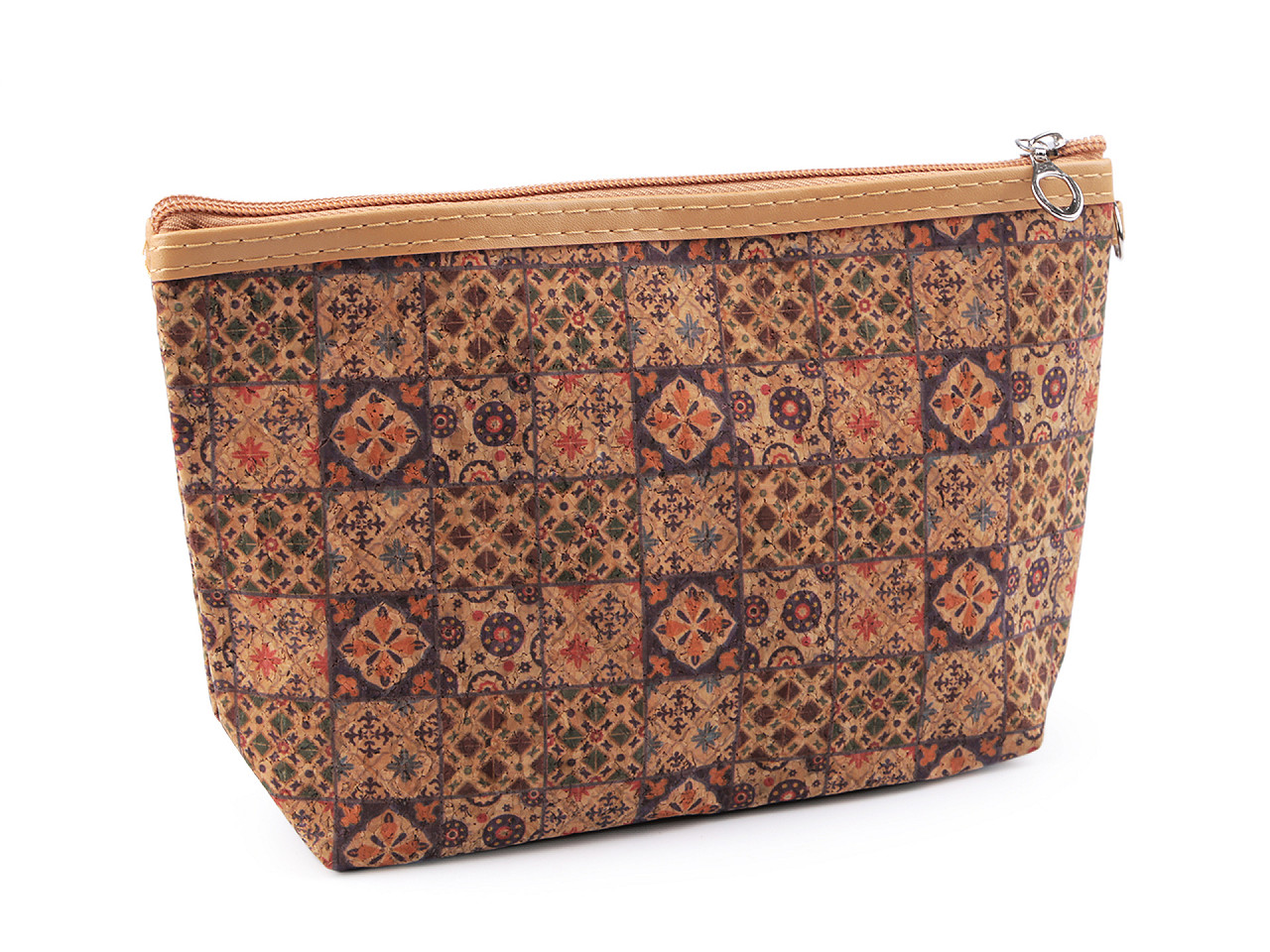 Cosmetic bag / cork case 15x24 cm, natural brown, 1 pc