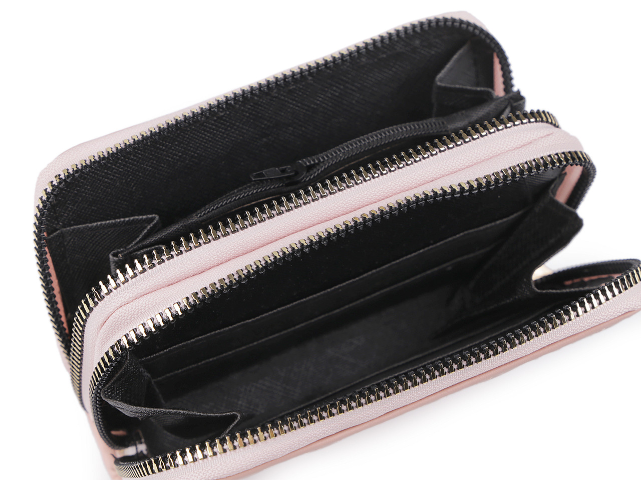Damen-/Mädchen-Brieftasche doppelt 8x13 cm, grau, 1 Stk.