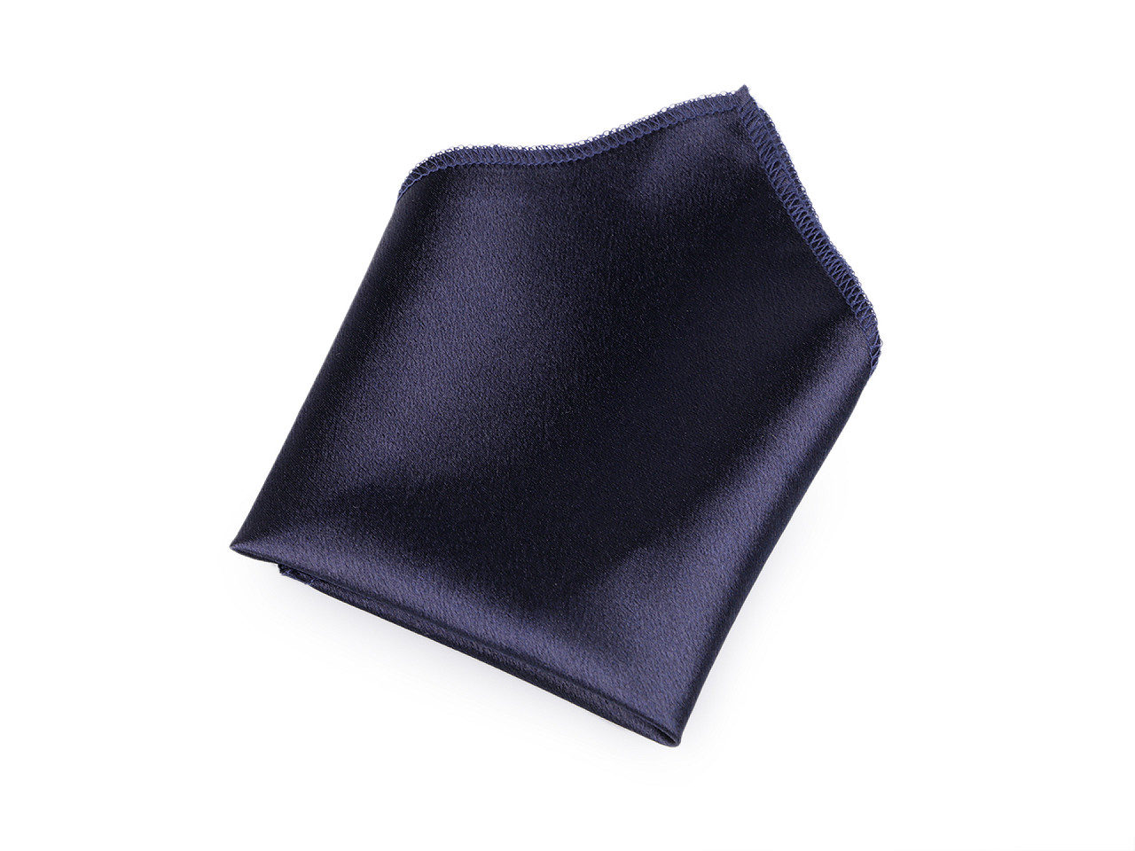 Satin pocket square in a box, dark blue, 1 pc