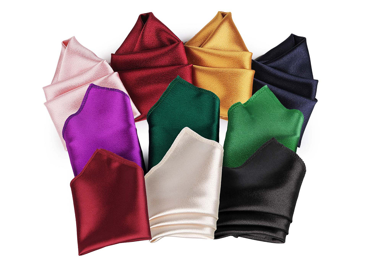 Saténový kapesníček do saka / klopy v krabičce, velké, 20 (25) modrá jemná