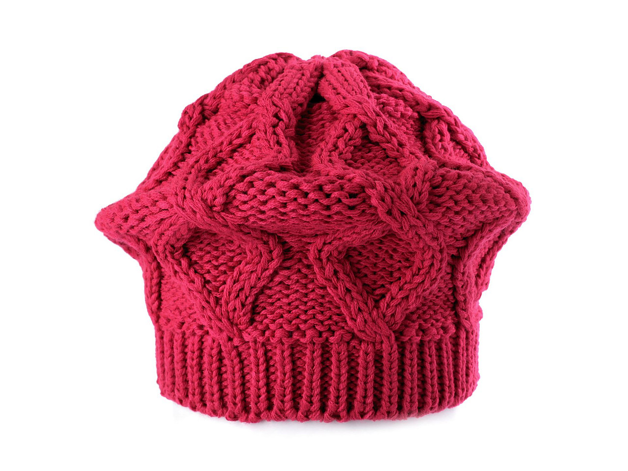 Bereta tricotată pentru femei/fete, roz, 1 buc