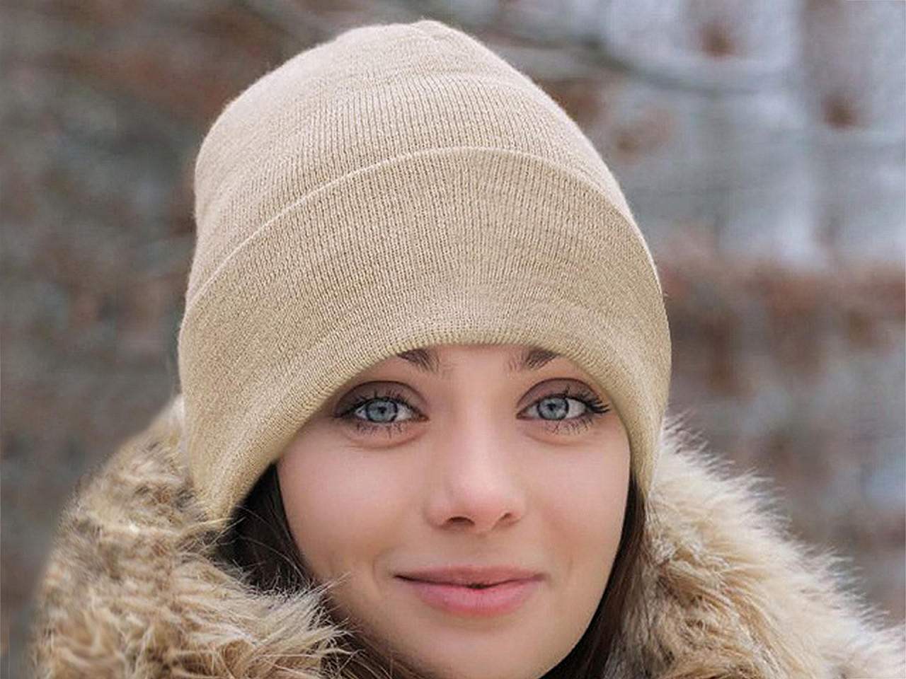 Unisex-Wintermütze, bordeauxrot, 1 Stk.