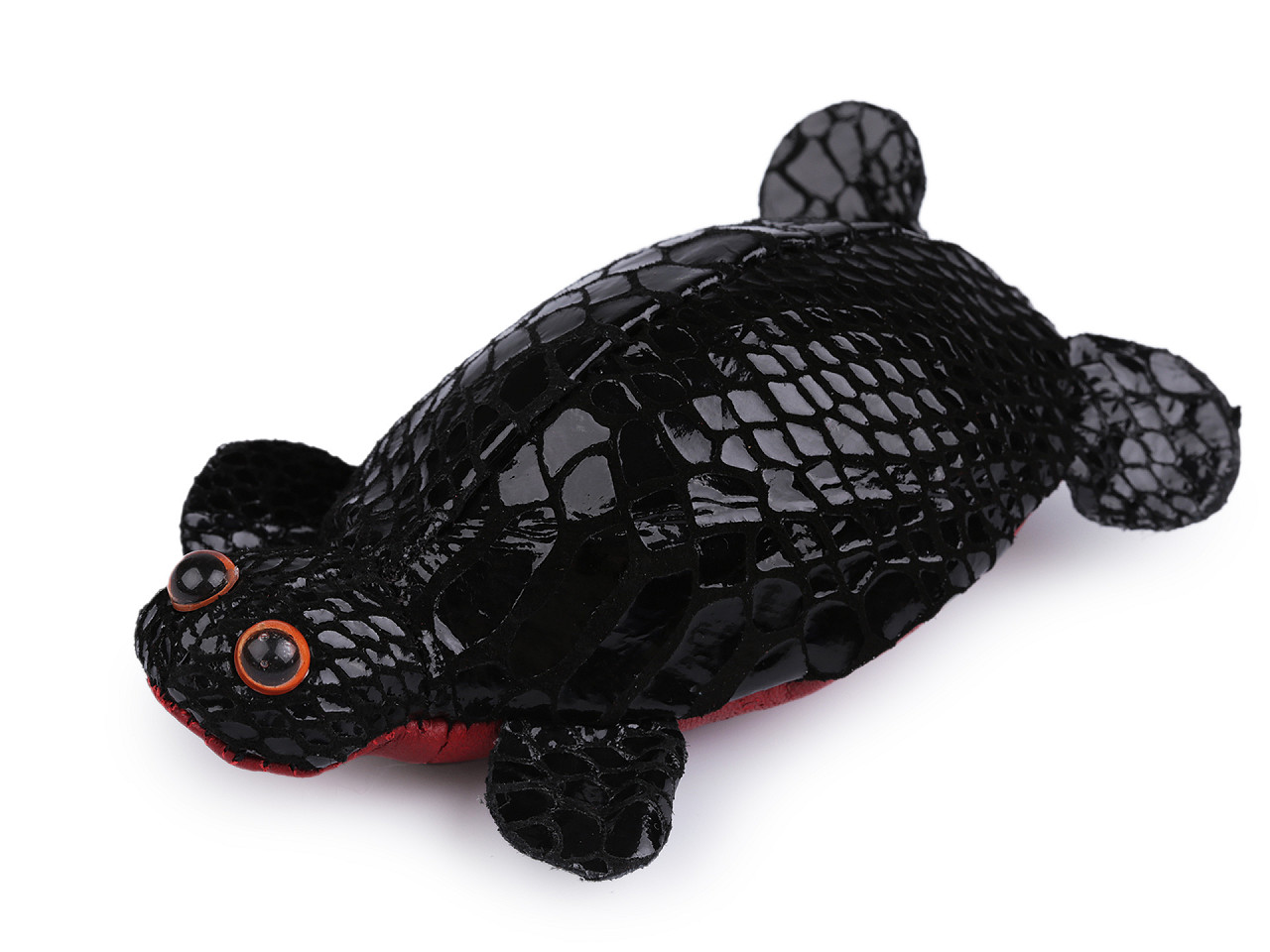 Portofel din piele / breloc broască țestoasă, negru, 1 buc