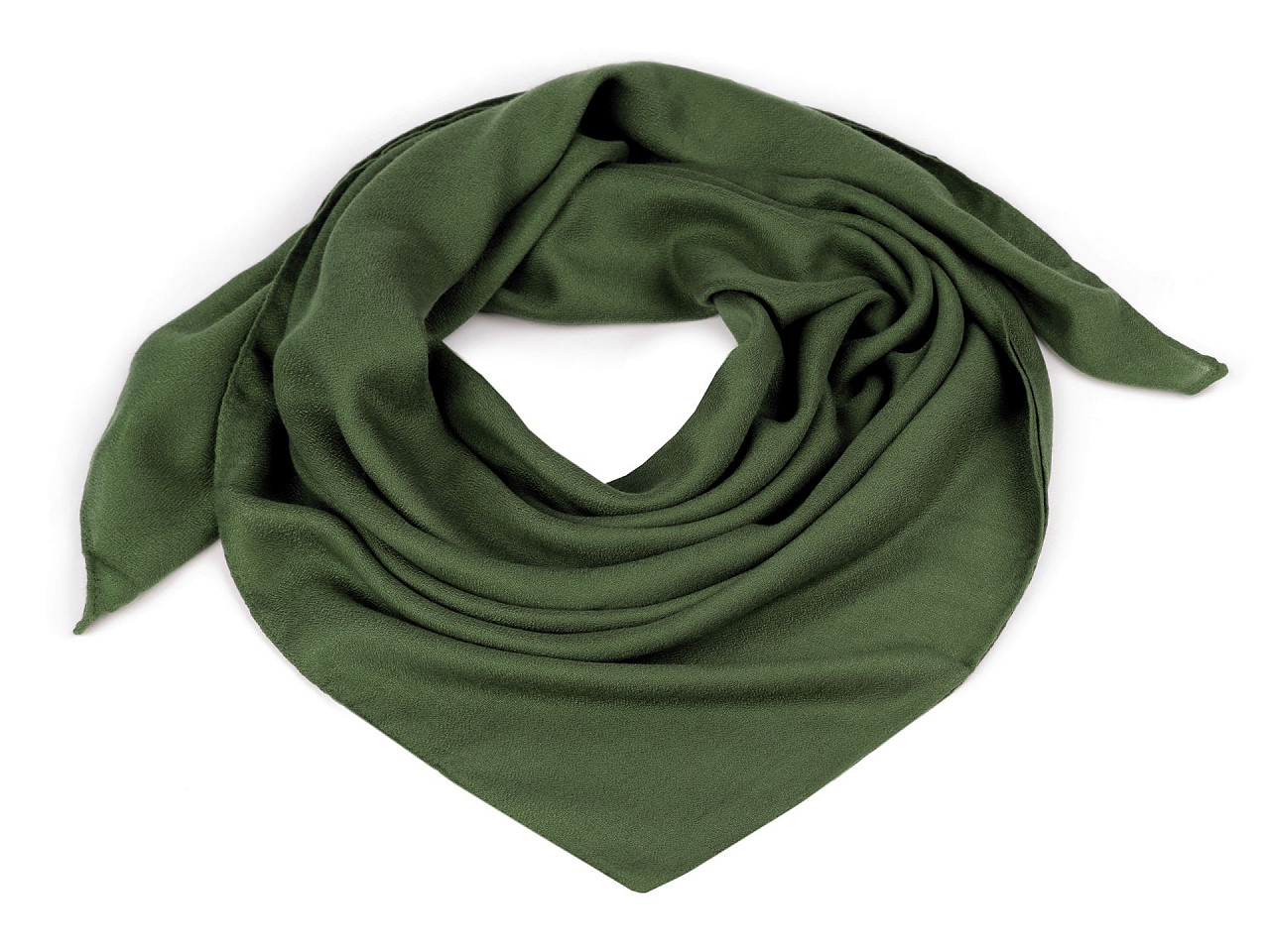 Einfarbiger Schal 90x90 cm, grün, 1 Stk.