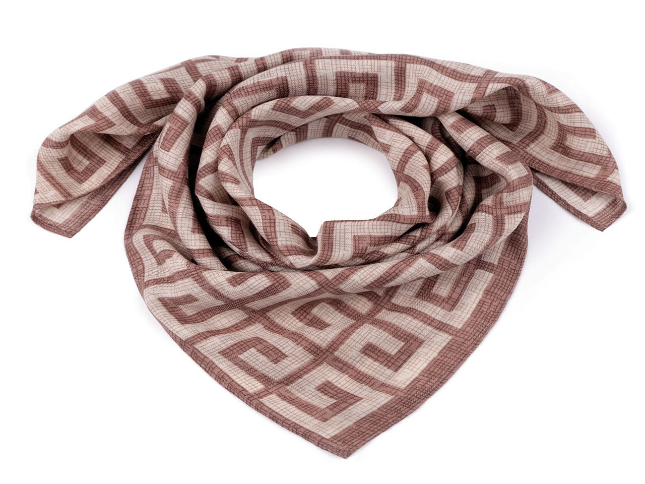 Scarf 65x65 cm, beige, 1 pc