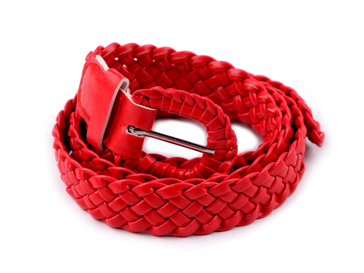 Women's / girls' braided belt, red, 1 pc