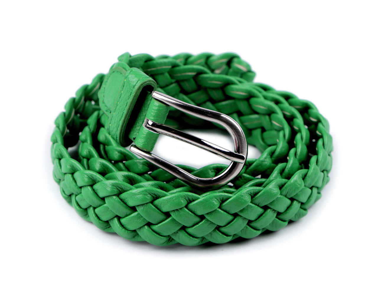 Women's / girls' braided belt, pastel green, 1 pc