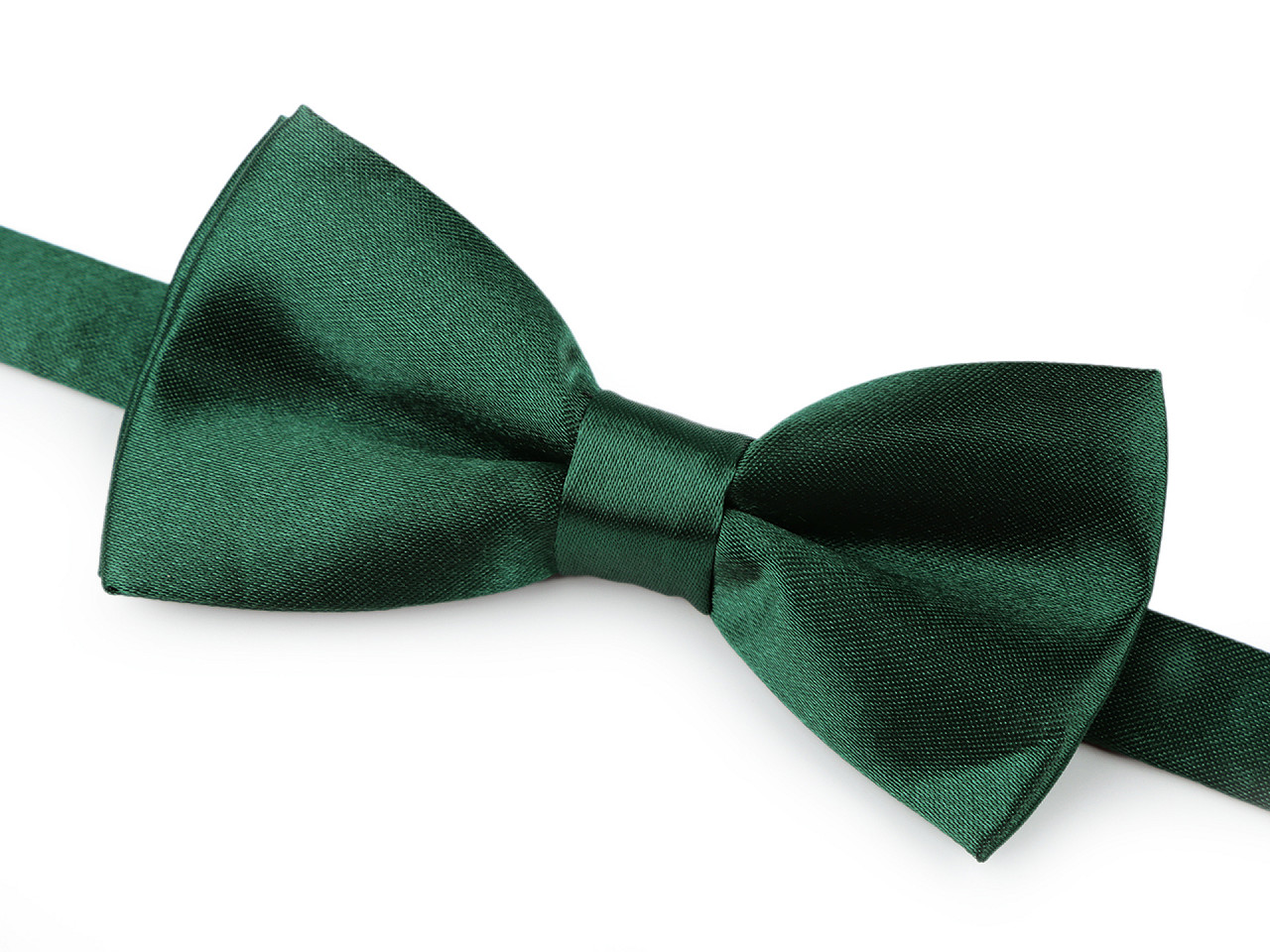 Small satin Bow Tie in a box, green fir, 1 pc