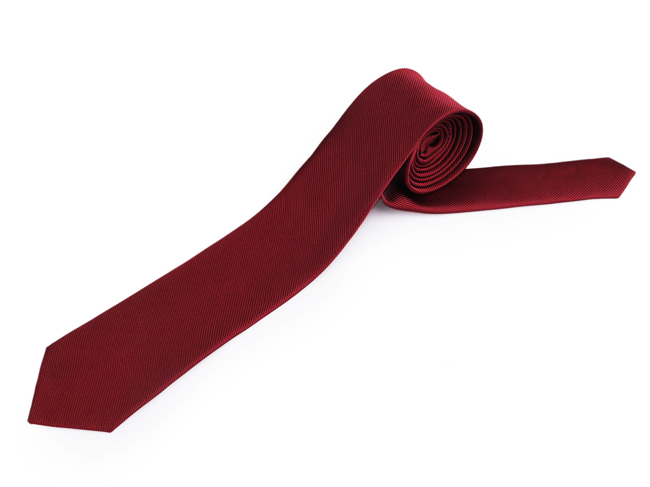 Cravată microfibră uni, roșu închis, 1 buc