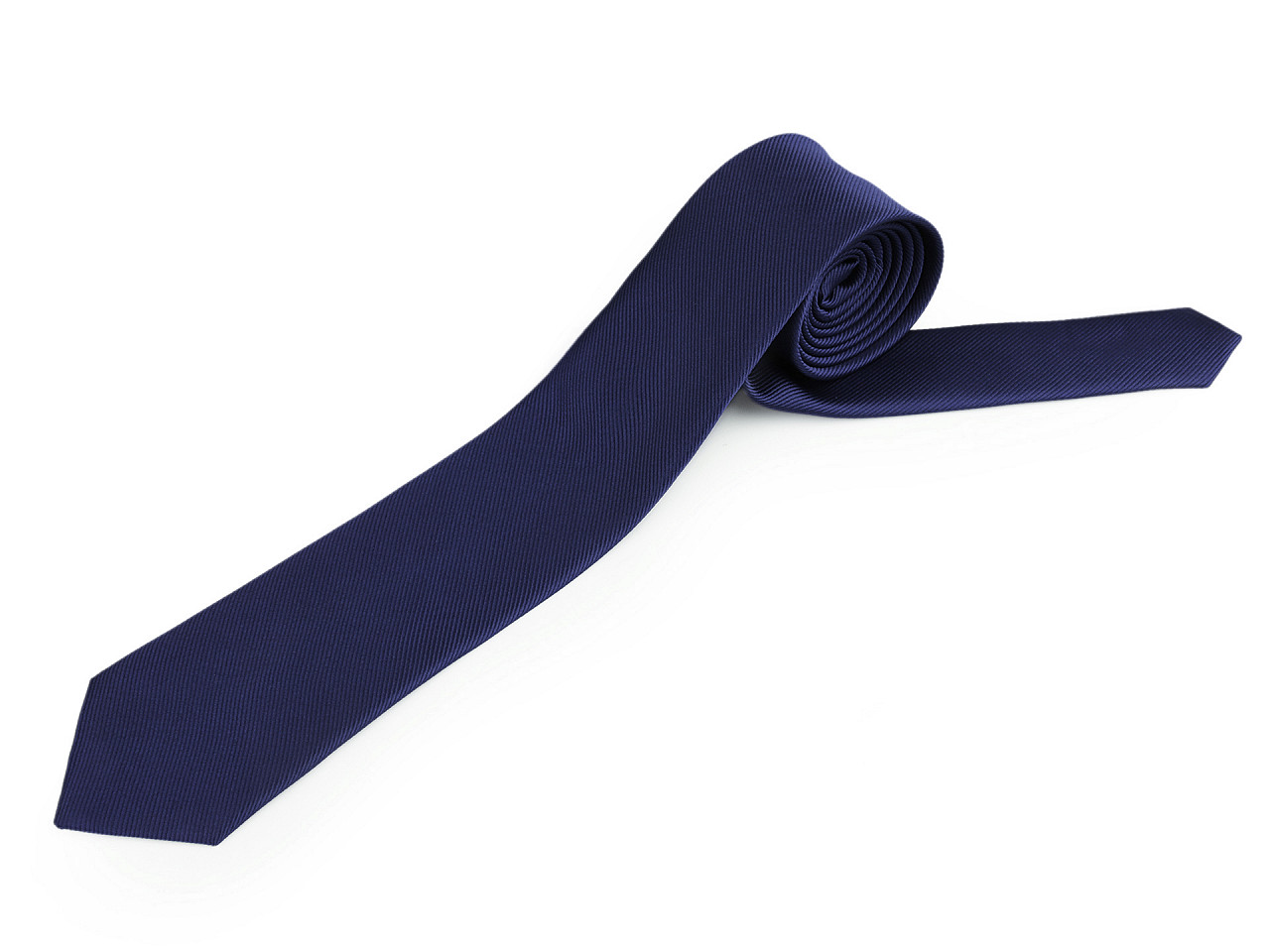 Cravată din microfibră, uni, albastru închis, 1 buc