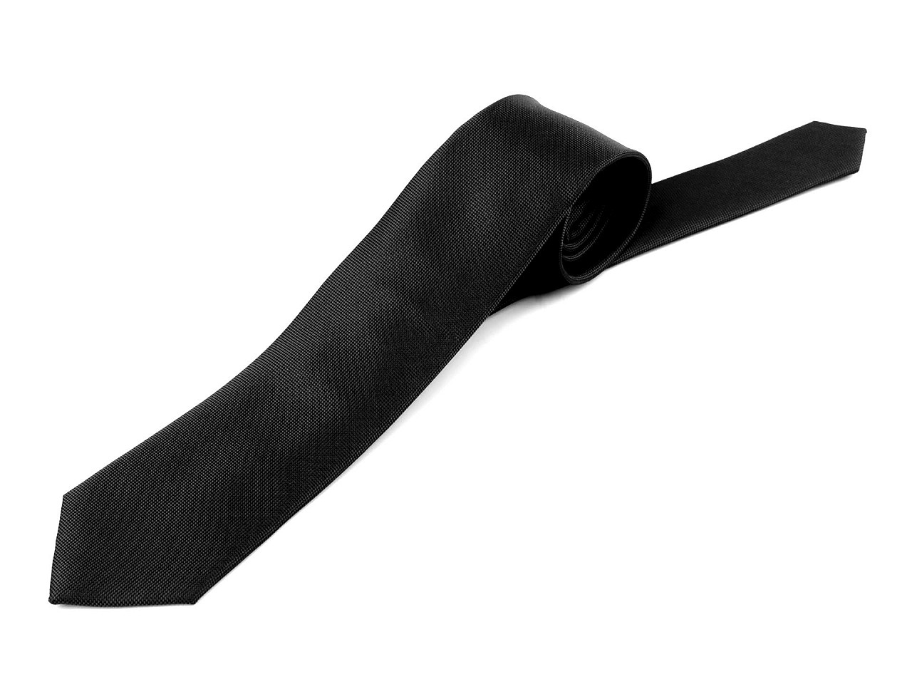 Mikrofaser-Krawatte, einfarbig, schwarz, 1 Stück