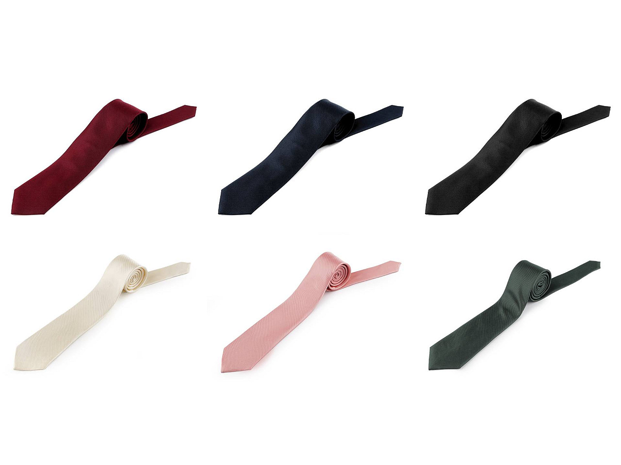 Kravata jednobarevná mikrovlákno, malé, 1 bordó