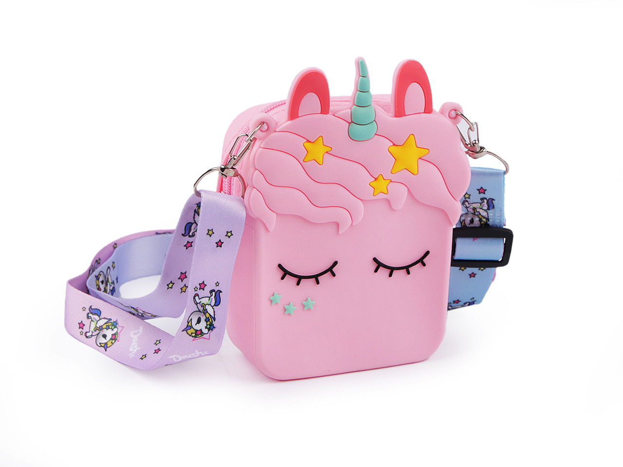 Children's unicorn handbag / case, pink light, 1 pc