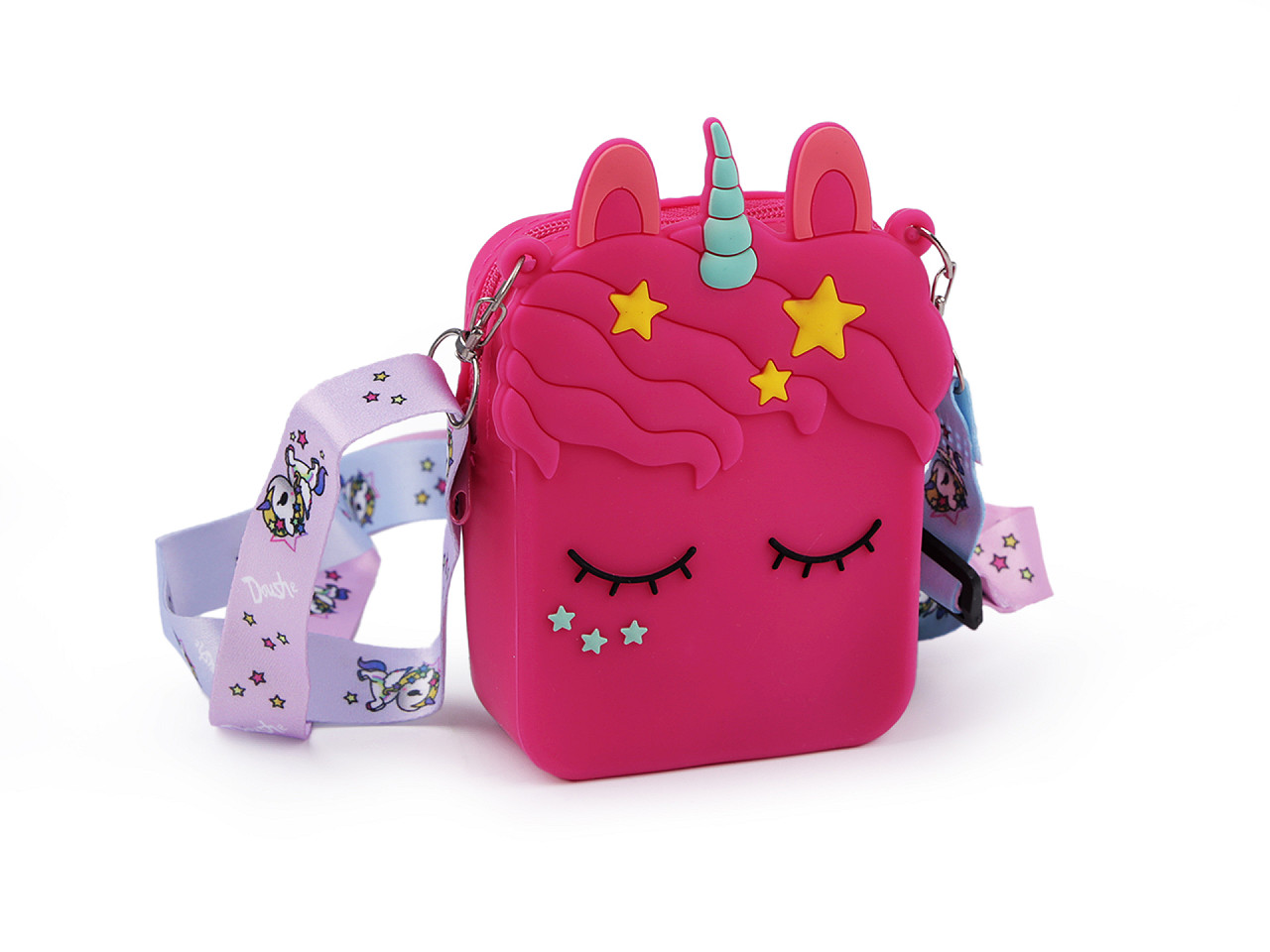 Children's unicorn handbag / case, pink, 1 pc