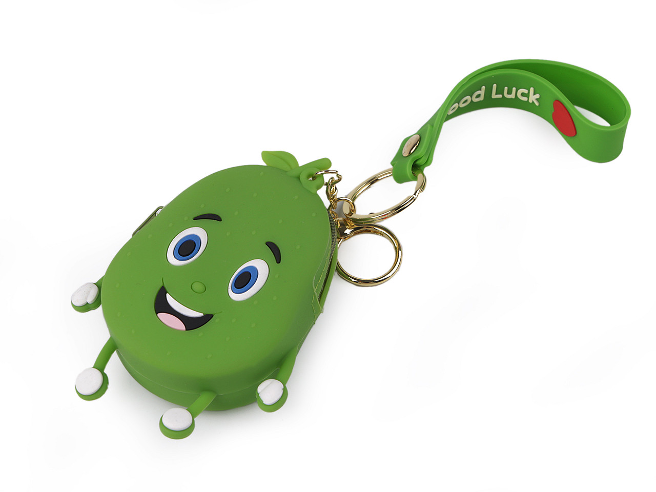 Geldbörse / Schlüsselanhänger Obst, grün, 1 Stk