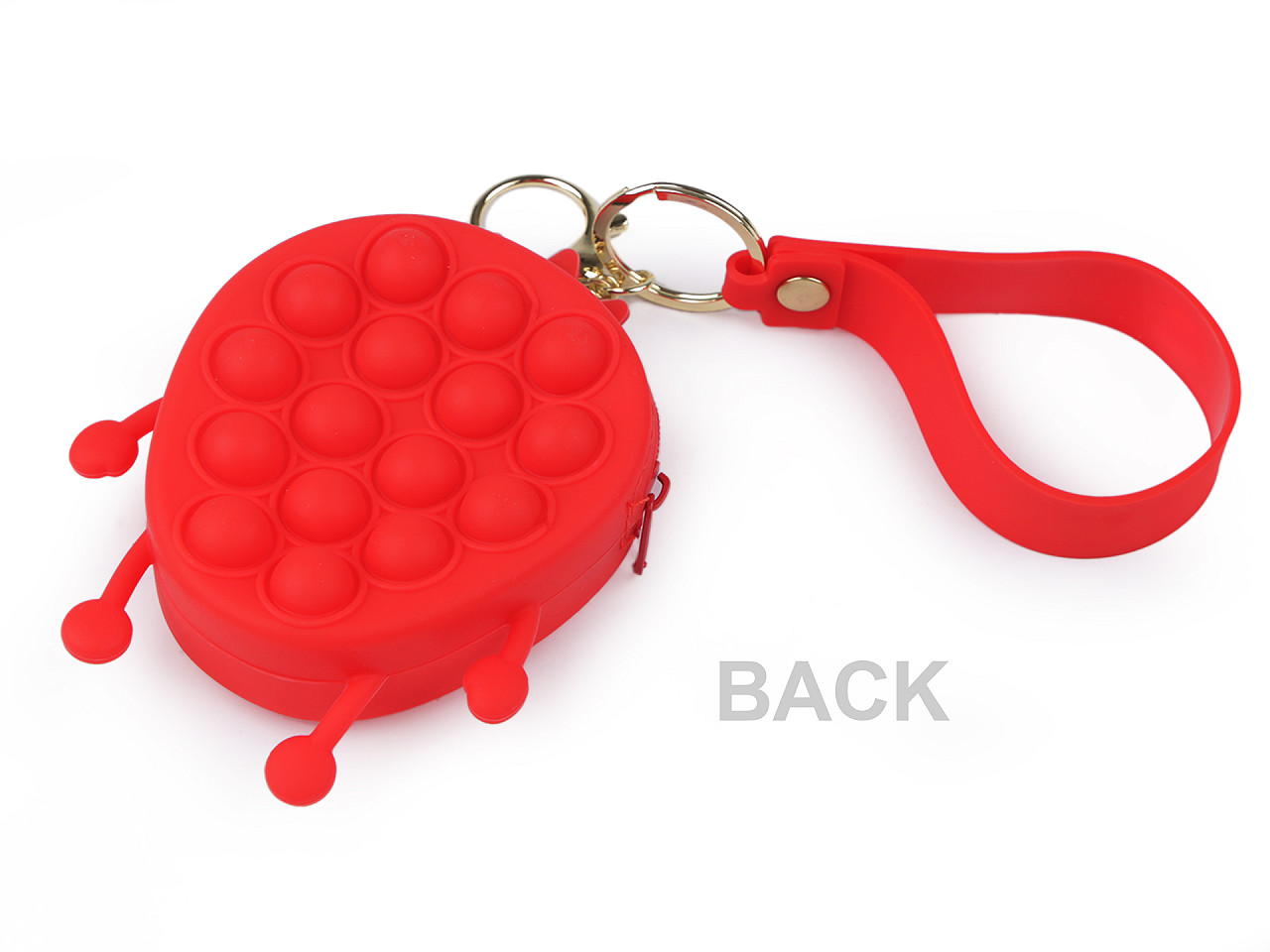 Fruit wallet / keychain, red, 1 pc