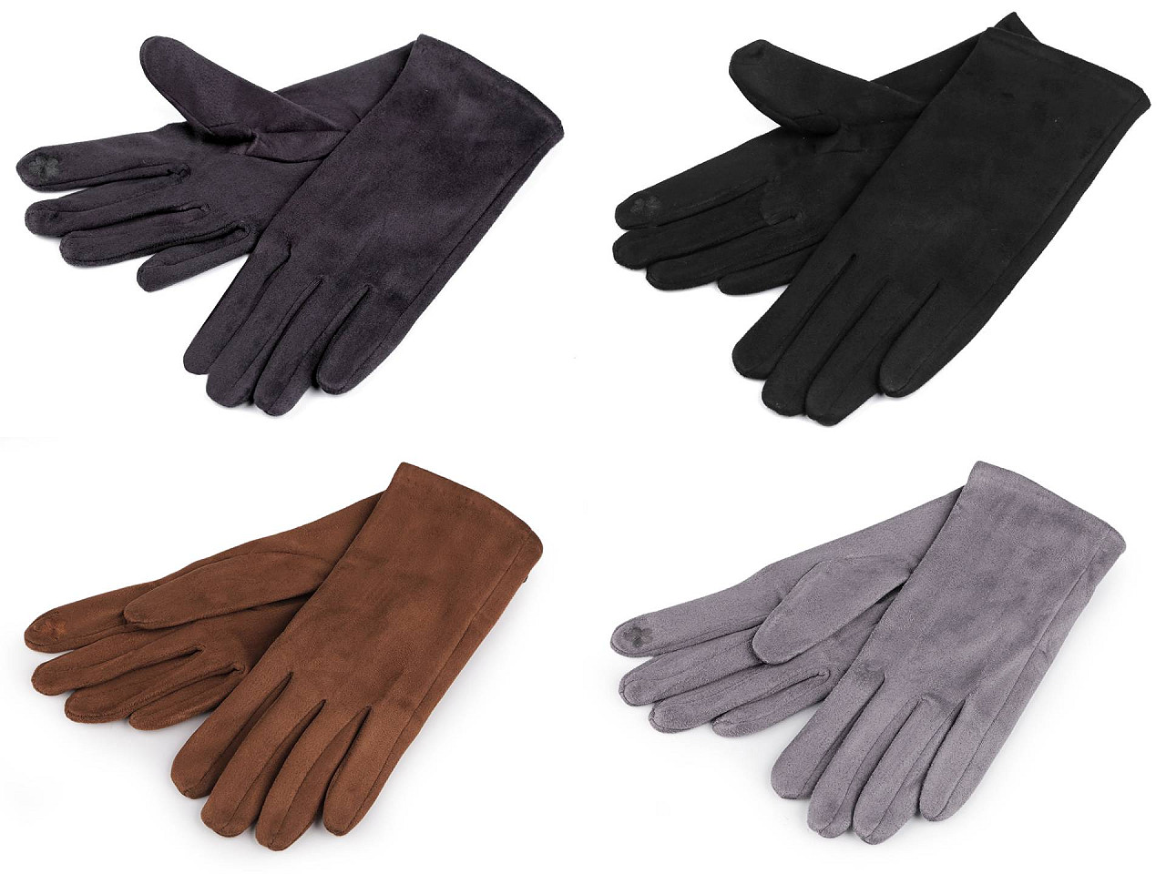 Dámské rukavice přechodní, dotykové, velké, 2 šedá tmavá